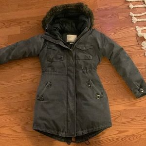 Community grey small long winter jacket